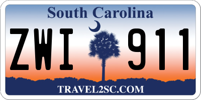 SC license plate ZWI911