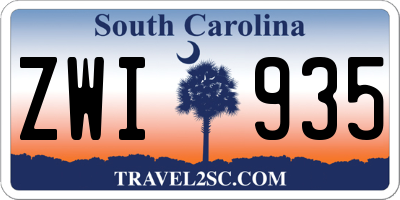 SC license plate ZWI935