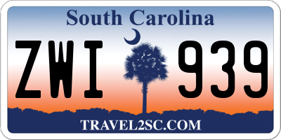 SC license plate ZWI939