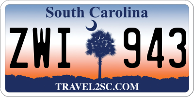 SC license plate ZWI943