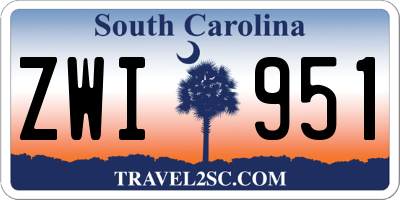 SC license plate ZWI951