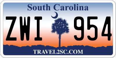 SC license plate ZWI954