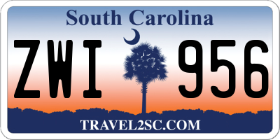 SC license plate ZWI956