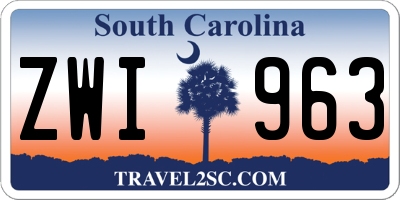 SC license plate ZWI963
