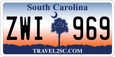 SC license plate ZWI969