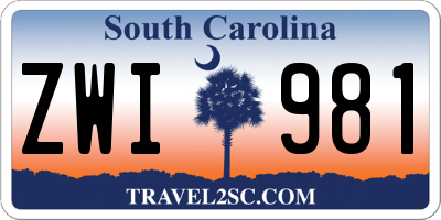 SC license plate ZWI981