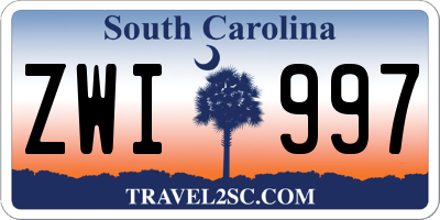 SC license plate ZWI997