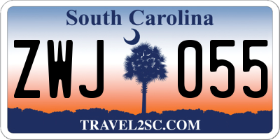 SC license plate ZWJ055