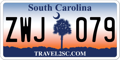 SC license plate ZWJ079