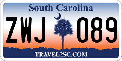 SC license plate ZWJ089