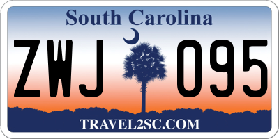 SC license plate ZWJ095