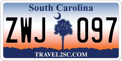 SC license plate ZWJ097