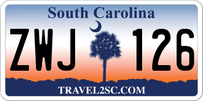 SC license plate ZWJ126