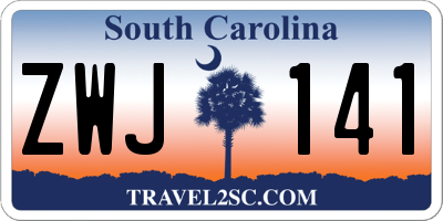 SC license plate ZWJ141