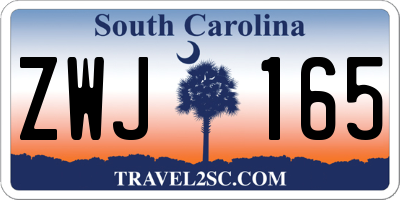 SC license plate ZWJ165