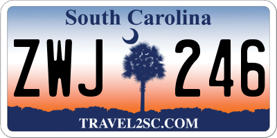 SC license plate ZWJ246