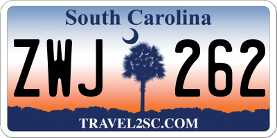 SC license plate ZWJ262