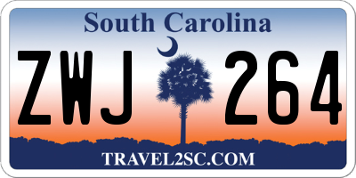 SC license plate ZWJ264