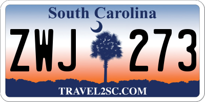 SC license plate ZWJ273