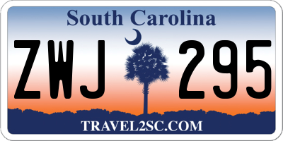 SC license plate ZWJ295