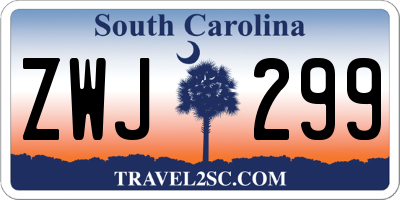 SC license plate ZWJ299