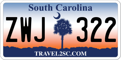 SC license plate ZWJ322