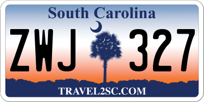 SC license plate ZWJ327