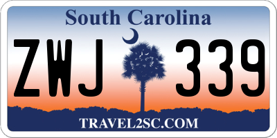SC license plate ZWJ339