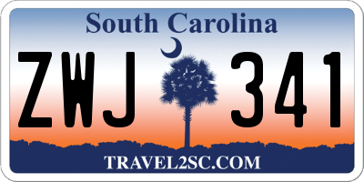 SC license plate ZWJ341