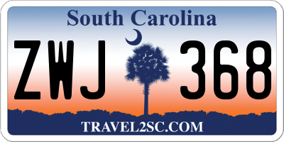 SC license plate ZWJ368