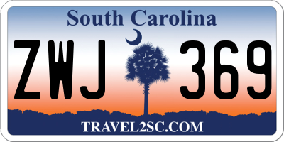 SC license plate ZWJ369