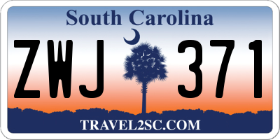 SC license plate ZWJ371