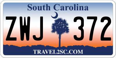 SC license plate ZWJ372