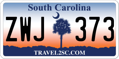 SC license plate ZWJ373