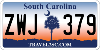 SC license plate ZWJ379
