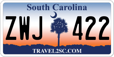 SC license plate ZWJ422