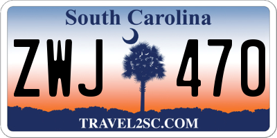 SC license plate ZWJ470