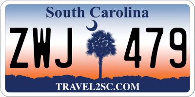 SC license plate ZWJ479
