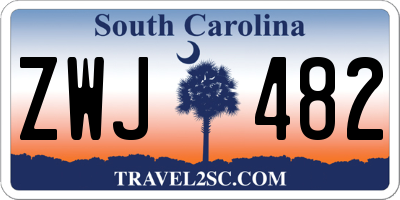 SC license plate ZWJ482