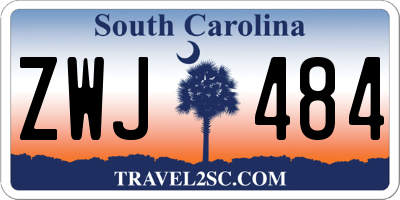 SC license plate ZWJ484