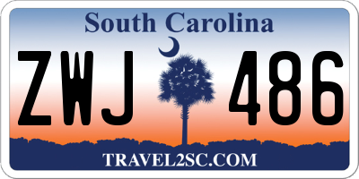 SC license plate ZWJ486