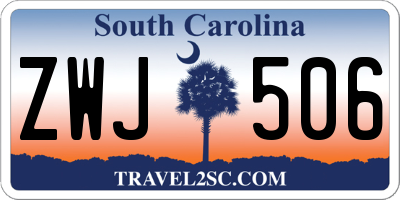 SC license plate ZWJ506