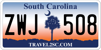 SC license plate ZWJ508