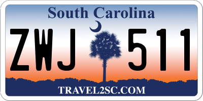 SC license plate ZWJ511