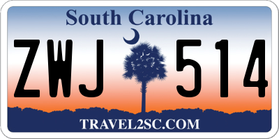 SC license plate ZWJ514