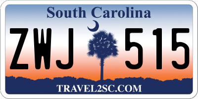 SC license plate ZWJ515