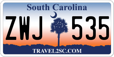 SC license plate ZWJ535