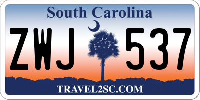 SC license plate ZWJ537