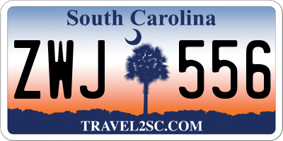 SC license plate ZWJ556