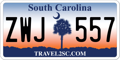 SC license plate ZWJ557